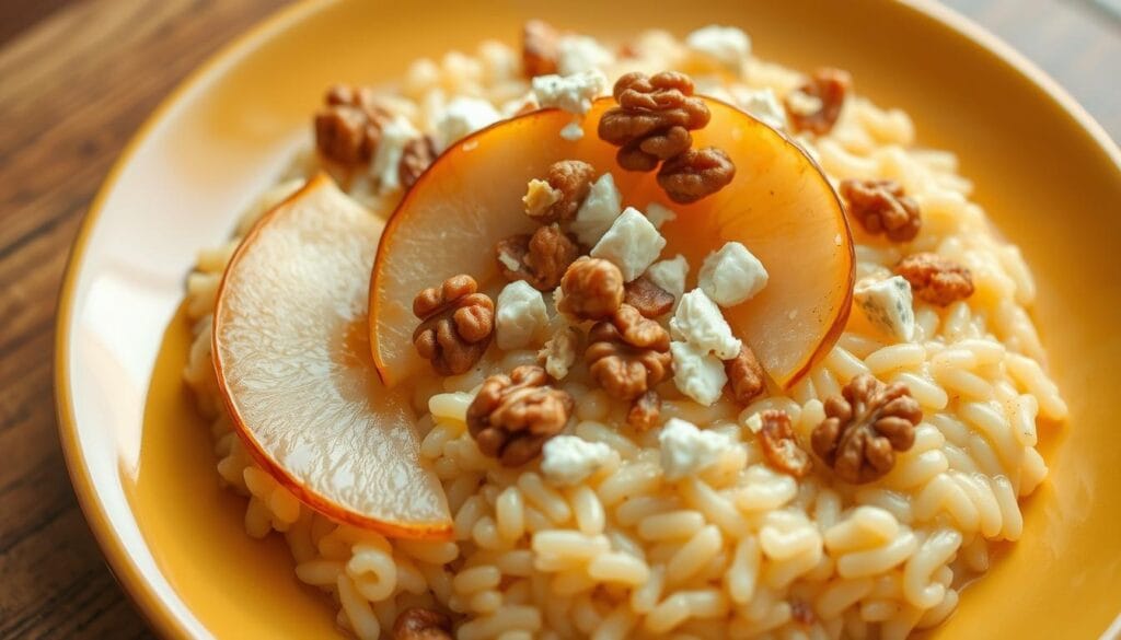 Risotto: pere e noci con gorgonzola 3  è il più raffinato piatto del piemonte
