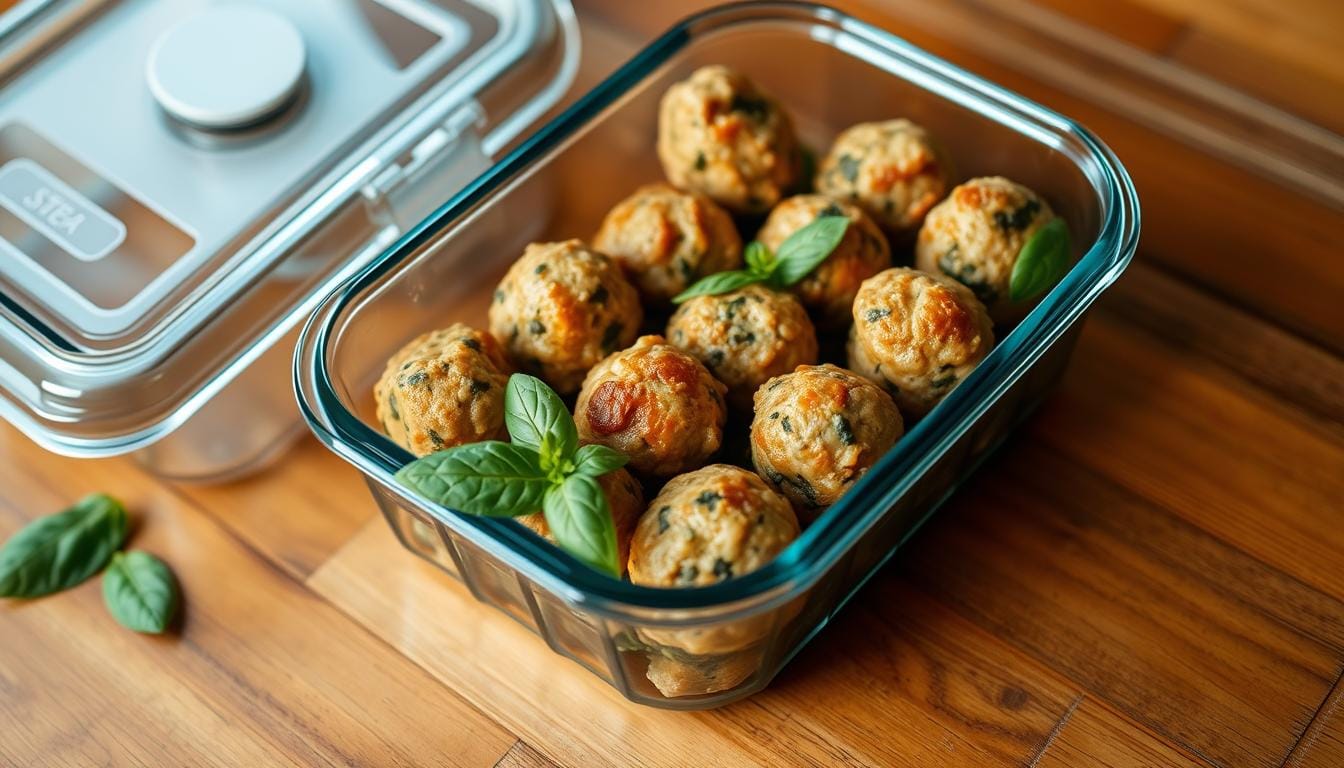spinach ricotta meatballs storage