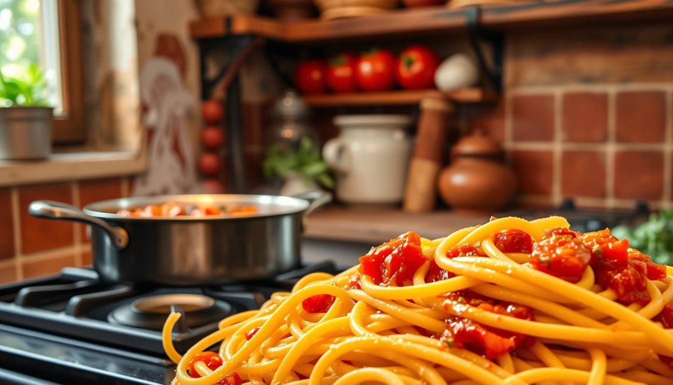 What a sauce for which Italian pasta