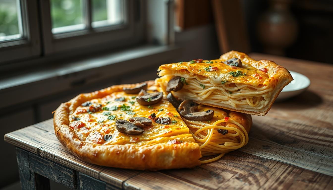 frettata di spaghetti povera