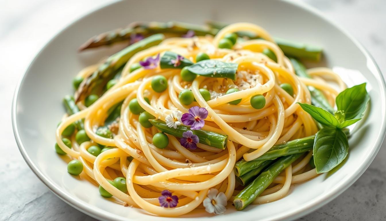 linguine primavera