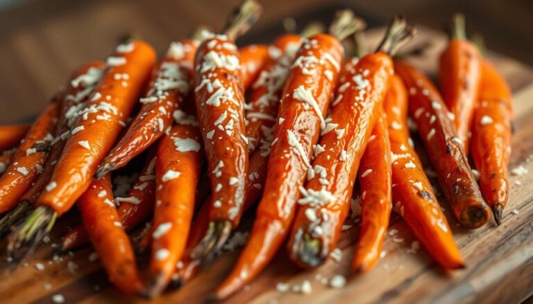 Oven-baked carrots with parmesan