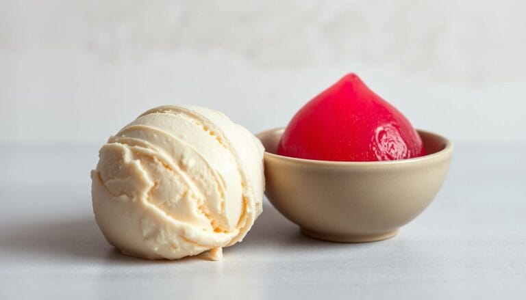 difference between ice cream and sorbet