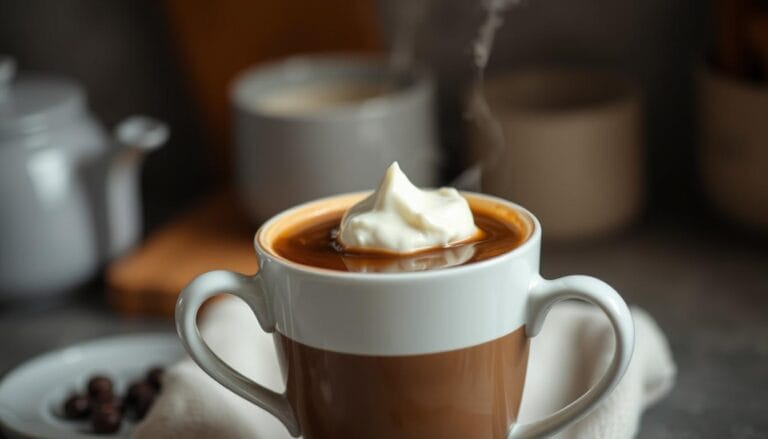 sweet creamy coffee with homemade ricotta