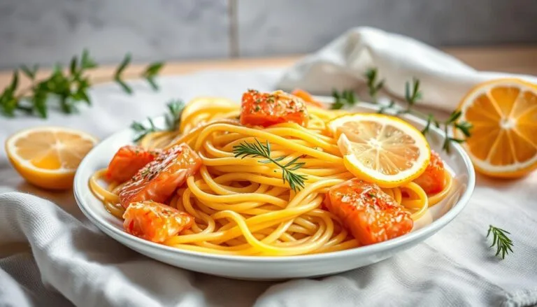 tagliatelle with salmon and lemon